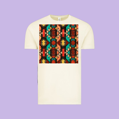 Native American Aztec Seamless Pattern Vintage Tee Designed By Bundleandbundleshop