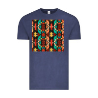 Vintage Denim native american aztec seamless pattern Vintage Tee - BundleAndBundleShop