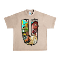 French Oak farm life alphabet lowercase letters u Urban Heavy Tee - BundleAndBundleShop