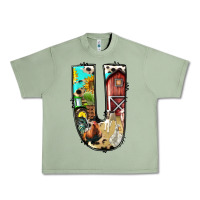 Oil Green farm life alphabet lowercase letters u Urban Heavy Tee - BundleAndBundleShop