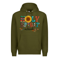 Army Green holy spirit activate Premium Hoodie - Artiststas