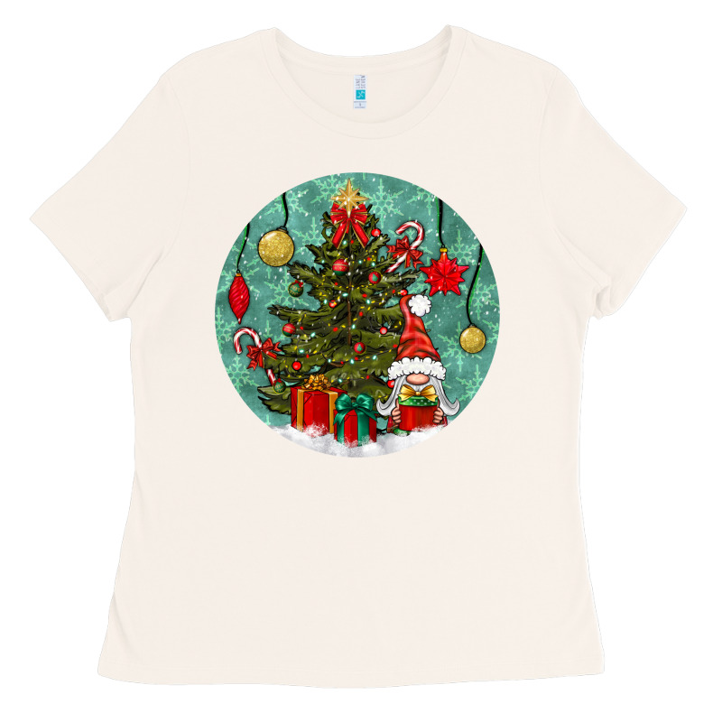 Christmas Tree And Gnome Ladies Tee by BundleAndBundleShop | Teevron