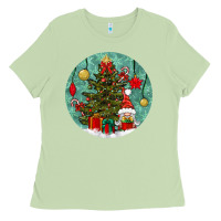 Matcha christmas tree and gnome Ladies Tee - BundleAndBundleShop