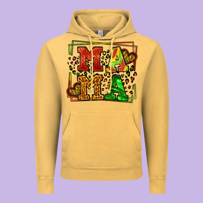 Juneteenth Leopard Frame Mama Mother's Day Vintage Hoodie Designed By Lillyallendesigns
