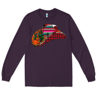 Plum Christmas Cowboy Long Sleeve Tee - CowhideDigitalArt