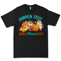 Black Pumpkin Spice Make Mama Nice Premium Tee - FaDigitalArtStudio