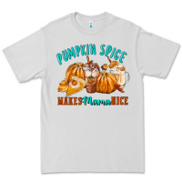 Dove Grey Pumpkin Spice Make Mama Nice Premium Tee - FaDigitalArtStudio