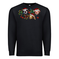Black Hohoho Christmas Cows Premium Sweatshirt - RanaPortraitStore