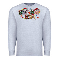 Heather Grey Hohoho Christmas Cows Premium Sweatshirt - RanaPortraitStore