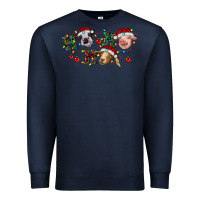 Navy Hohoho Christmas Cows Premium Sweatshirt - RanaPortraitStore