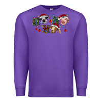Purple Hohoho Christmas Cows Premium Sweatshirt - RanaPortraitStore