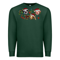 Sports Green Hohoho Christmas Cows Premium Sweatshirt - RanaPortraitStore