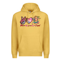 Antique Gold peace love cupid Premium Hoodie - RanaPortraitStore