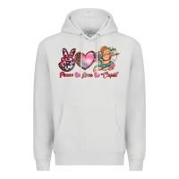 Dove Grey peace love cupid Premium Hoodie - RanaPortraitStore