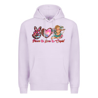 Lilac peace love cupid Premium Hoodie - RanaPortraitStore