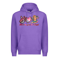 Purple peace love cupid Premium Hoodie - RanaPortraitStore