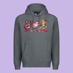 Peace Love Cupid Premium Hoodie Designed By Ranaportraitstore