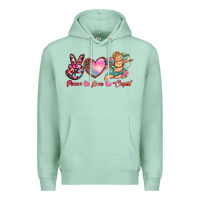 Seafoam peace love cupid Premium Hoodie - RanaPortraitStore