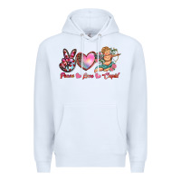 White peace love cupid Premium Hoodie - RanaPortraitStore