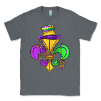 Charcoal Heather fleur de lis Classic Tee - OliviaCreatesArt