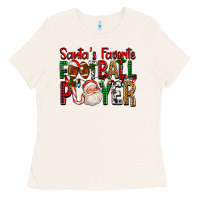 Bone Santa's Favorite Football Player For Christmas Ladies Tee - FaDigitalArtStudio