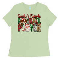 Santa's Favorite Football Player For Christmas Ladies Tee | Teevron