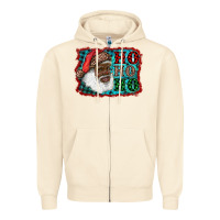 Sandshell african american santa ho ho ho Zipper Hoodie - RanaPortraitStore