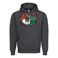 Smoke african american santa ho ho ho Zipper Hoodie - RanaPortraitStore