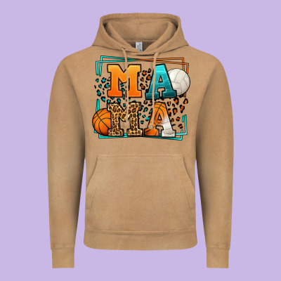 Basketball And Volleyball Mama Mother's Day Vintage Hoodie Designed By Lillyallendesigns