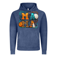 Vintage Denim Basketball and Volleyball mama Mother's Day Vintage Hoodie - LillyAllenDesigns