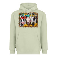 Matcha western sunflower heifers Heavyweight Hoodie - Jasminsmagicworld