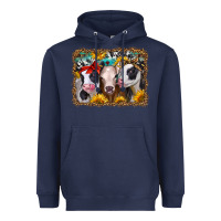 Navy western sunflower heifers Heavyweight Hoodie - Jasminsmagicworld