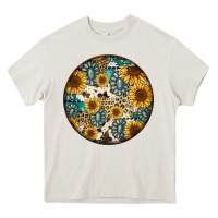 Cream western pattern circle earrings Heavy Core Tee - Jasminsmagicworld