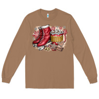 Toasted Coconut Christmas Ice Skating Long Sleeve Tee - CowhideDigitalArt