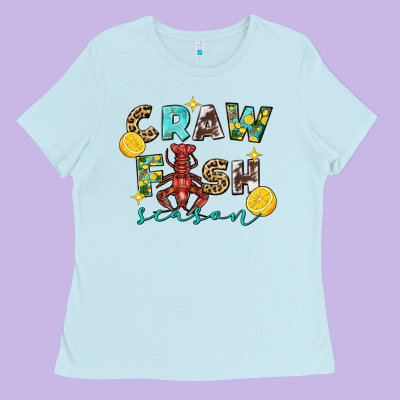 Crawfish Season 2 Ladies Tee Designed By Fadigitalartstudio