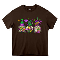 Chocolate Brown mardi gras gnomes Heavy Core Tee - OliviaCreatesArt
