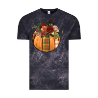 Cloud Black floral pumpkin Vintage Tee - BundleAndBundleShop