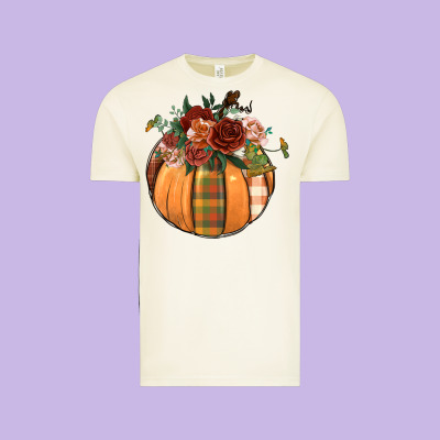 Floral Pumpkin Vintage Tee Designed By Bundleandbundleshop