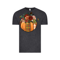 Vintage Black floral pumpkin Vintage Tee - BundleAndBundleShop