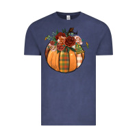 Vintage Denim floral pumpkin Vintage Tee - BundleAndBundleShop