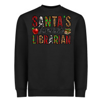 Black santa's favorite librarian Heavyweight Sweatshirt - Jasminsmagicworld