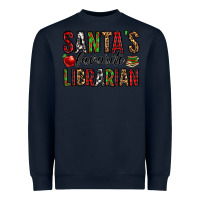 Navy santa's favorite librarian Heavyweight Sweatshirt - Jasminsmagicworld