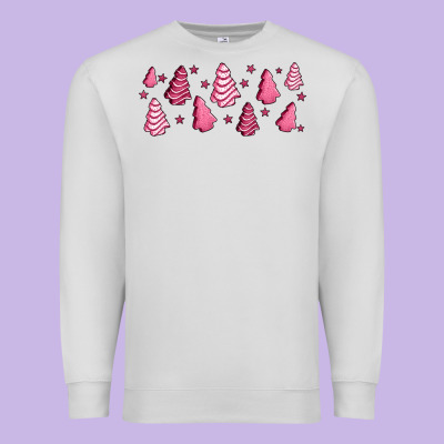 Pink Christmas Cakes Premium Sweatshirt Designed By Jasminsmagicworld