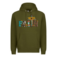 Army Green faith Premium Hoodie - Artiststas