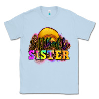 Dusty Blue softball sister Classic Tee - OliviaCreatesArt