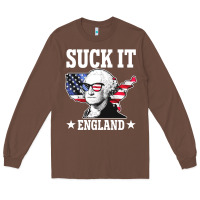 Chestnut funny george washington suck it england Long Sleeve Tee - DesigneFamous