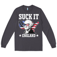Smoke funny george washington suck it england Long Sleeve Tee - DesigneFamous