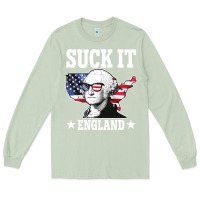 Matcha funny george washington suck it england Long Sleeve Tee - DesigneFamous