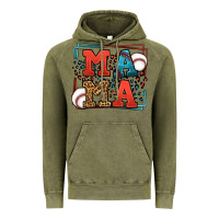 Vintage Olive leopard baseball mama Mother's Day Vintage Hoodie - LillyAllenDesigns