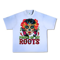Sugar Skull Woman Proud Of My Roots Urban Heavy Tee | Teevron